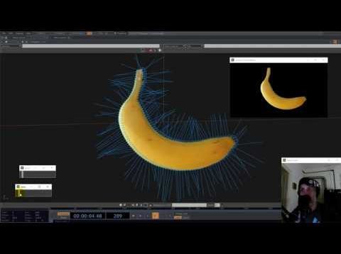 banana rays in Touchdesigner