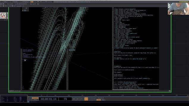 Live-coding lindenmayer systems in Touchdesigner
