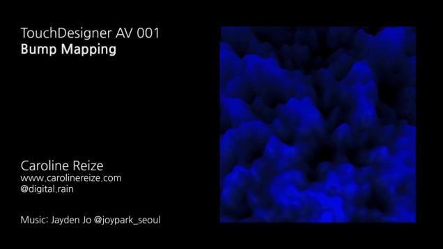 TouchDesigner A/V 001 Bump Mapping