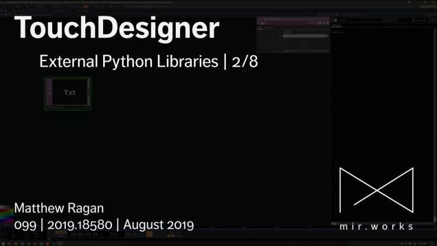 TouchDesigner | External Python Libraries | 2/8
