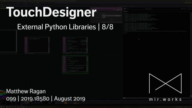 TouchDesigner | External Python Libraries | 8/8