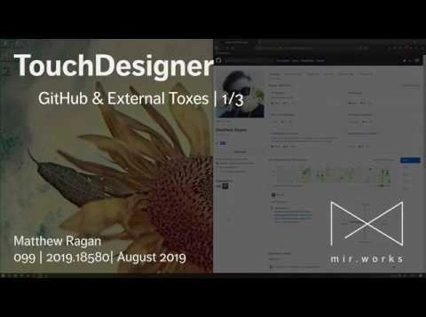 TouchDesigner | GitHub & External Toxes | 1/3