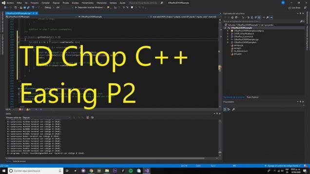 TouchDesigner C++ Chop Easing Parte 2