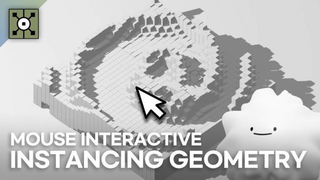 Instancing Geometry with Mouse interactive in Touchdesigner (터치디자이너 튜토리얼 자막)