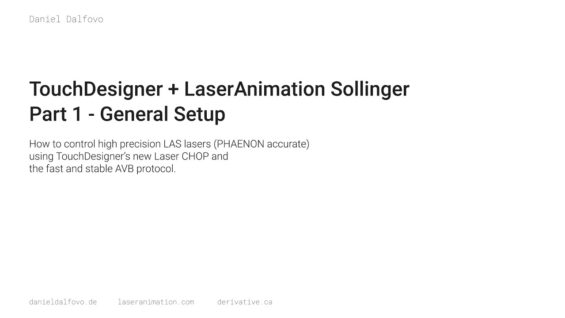 TouchDesigner and Lasers – Part I – General Setup