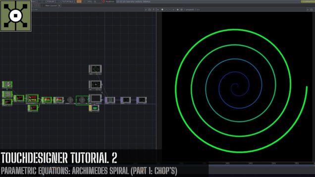 TouchDesigner Tutorial 2 – Parametric Equations: Archimedes Spiral (Part 1: CHOP’s)