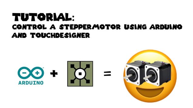Touchdesigner tutorial – control a steppermotor using Arduino
