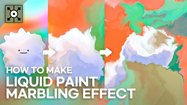 Liquid paint marbling Effect in Touchdesigner (터치디자이너 튜토리얼 자막)
