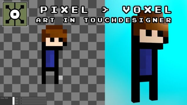 TouchDesigner Tutorial – Simple pixel art drawing pad that converts to voxels, pixel stacking