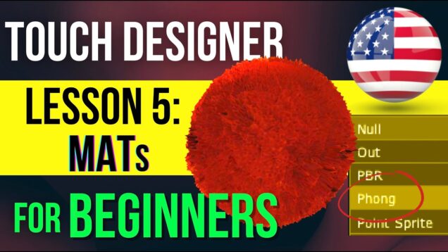 TouchDesigner Beginner Tutorial #5:  MAT – Make planet MARS to learn MATerial operators Step-by-Step