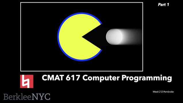 CMAT 617 BerkleeNYC Part 1  (TOPS TouchDesigner)