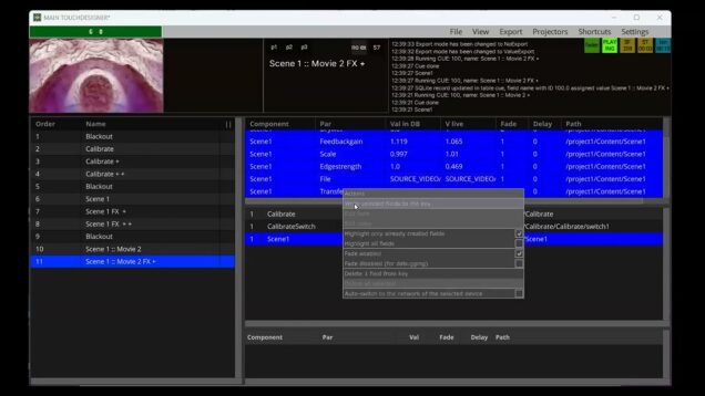 CuryCue cue-based control system for Touchdesigner demo