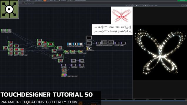 TouchDesigner Tutorial 50  – Parametric Equations: Butterfly Curve (CHOP’s)