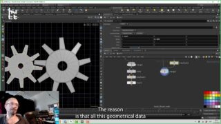 Hou2Touch Course Intro lesson 9. Create the Procedural Gear Asset in Houdini and TouchDesigner