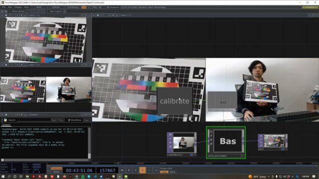 [test] Automatic keystone calibration system with OpenCV ArUco AR Markers in TouchDesigner 03