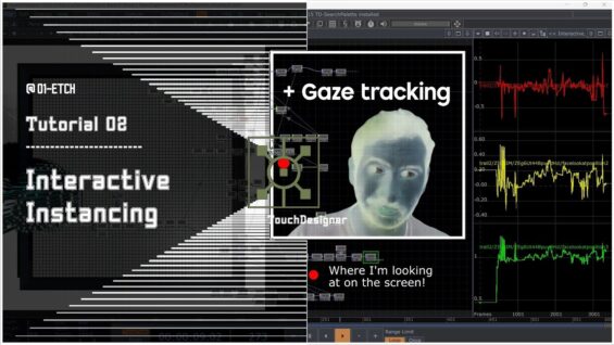 (FA) TouchDesigner tutorial 02 – Interactive Instancing + Gaze tracking (Beginner friendly)