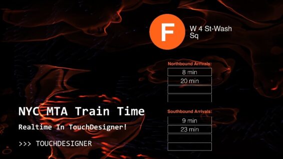 NYC's MTA Train Time Realtime in TouchDesigner!
