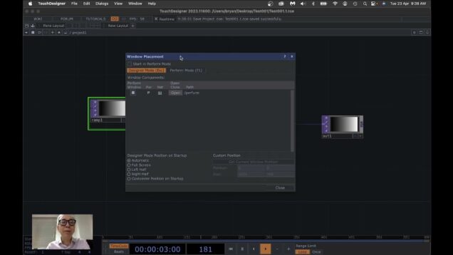 Start up TouchDesigner project in Perform Mode
