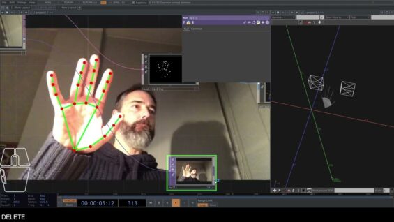 Touchdesigner Hand tracking with Media Pipe with 3D Collision