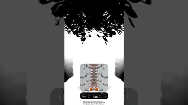 Making audio reactive bones liquid metal #touchdesigner #phonk #posterdesign