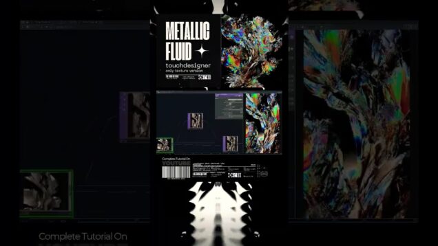 New Metallic y2k liquid tutorial @TouchDesignerOfficial #touchdesigner