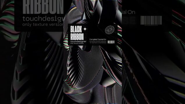 New touchdesigner Black Ribbon Generative Art #touchdesigner #phonk