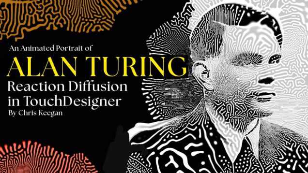 Alan Turing Touchdesigner animated reaction diffusion Portrait Turing patterns