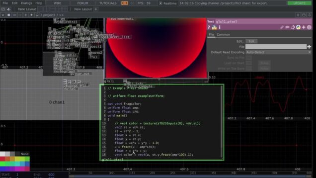 live coding visuals in touchdesigner