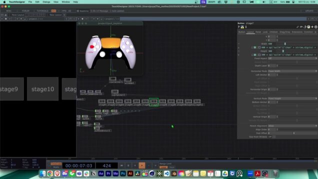 TouchDesigner PlayStation tile window animation