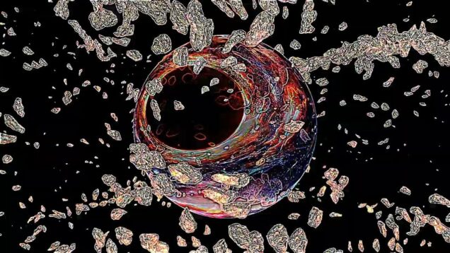 Giant Black hole planet × instancing rock belt | Touchdesigner Project File