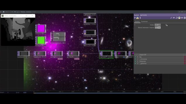 TouchDesigner project – Stellar motion – availlable on Patreon