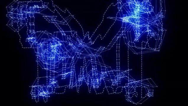 Audio Visualization Electric line structures with images TOUCHDESIGNER