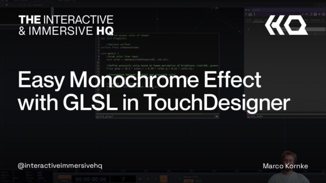 Easy Monochrome Effect with GLSL in TouchDesigner