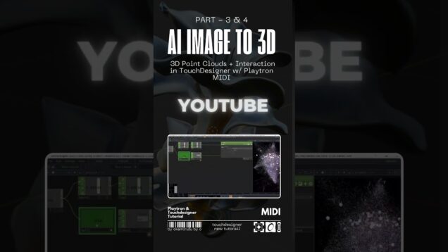 Master #PointClouds, #AIimages, #Playtron, #ParticleSystems, and #Texture3D in #TouchDesigner!
