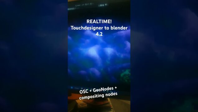 Realtime Touchdesigner to Blender audio visualiser! Liv