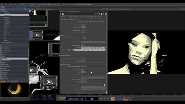 Touchdesigner and Stream Diffusion Dub techno experiments