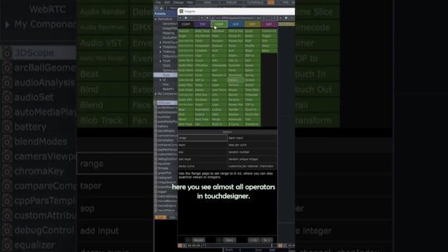 Operators examples in touchdesigner – snippets #touchdesigner #tutorial