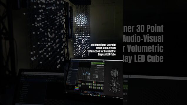 TouchDesigner 3D Point Cloud Audio-Visual Interaction for Volumetric Display LED Cube