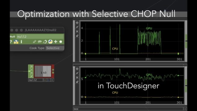 Optimizing performance with Selective CHOP Null in TouchDesigner