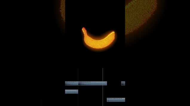 Rotating Banana Pt. 2 #touchdesigner #audioreactive #visuals #shorts #banana #beat #cubase