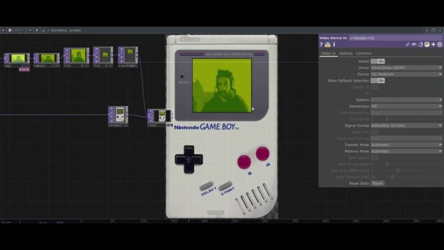 Touchdesigner project available on Patreon – GameBoy Screen