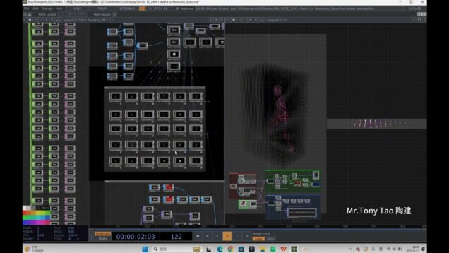 Touchdesigner LED Mapping 3D + 2D , Effects automatically loop playback