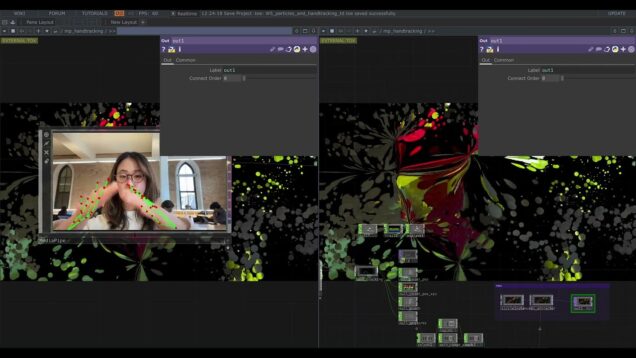touchdesigner web cam hand tracking visuals