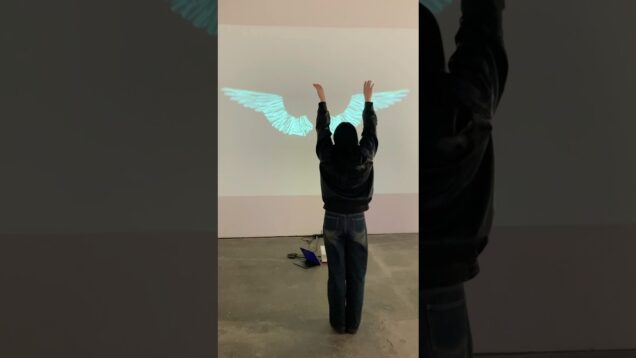 "The Wingman" Interactive Projection by Joy Stupe #touchdesigner #blender