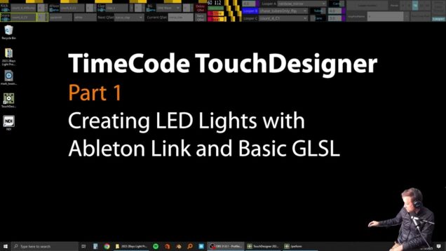 TimeCode TouchDesigner Tutorial Part 1 Ableton Link + DMX Fixture Creation with GLSL