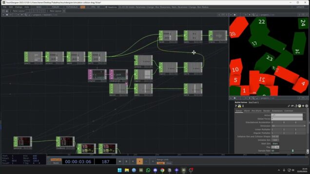 TouchDesigner Bullet Solver Collision test