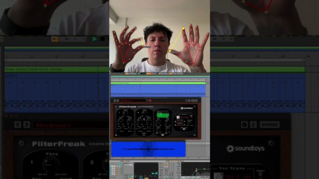 #TouchDesigner hand-tracking interactive system for sound modulation in #AbletonLive