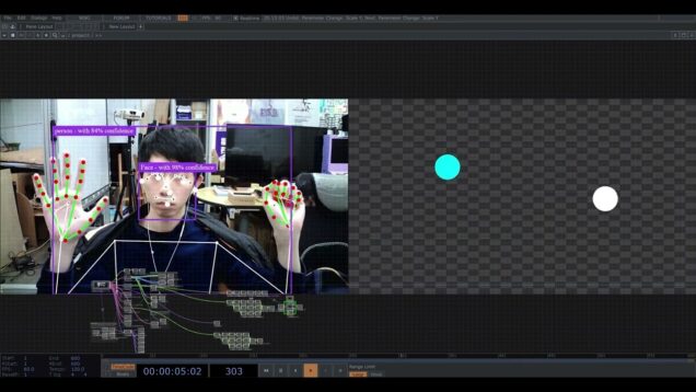[TouchDesigner] MediaPipe 追蹤手勢狀態成果預覽
