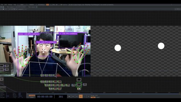 [TouchDesigner] MediaPipe 追蹤手部位置成果預覽