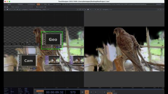 Gaussian Splatting #2, portrait mode, camera positions and noise – TouchDesigner